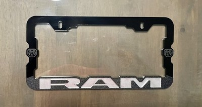 RAM 3D Acrylic License Plate Frame Silver Letters