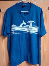 Vintage 80s 1984 Poly Tees Maui Hawaii Sail Boat Ocean Beach Shirt Size XL