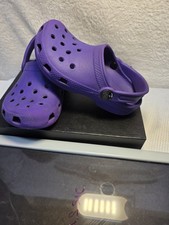 Purple Crocs Clogs Youth Unisex Size 8/9 Lightweight Comfortable Slip On Sandals