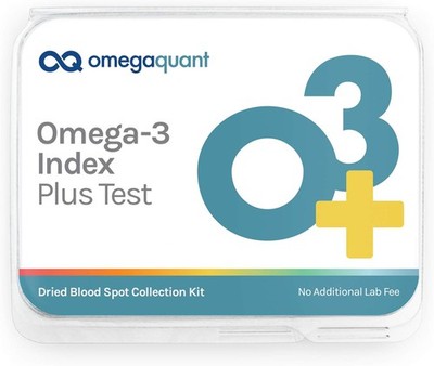 Omega Quant Omega-3 Index Plus Test Kit - Measures Blood Levels of Omega-3, Tr