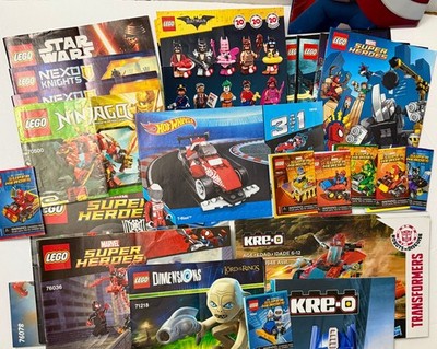 Lot of 43 Building Set Instruction Manuals LEGO, Mega Bloks, Kre-O - Mixed Set