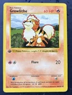 1999 Pokemon Base Set Growlithe 28/102 1st Edition Shadowless WOTC Vintage MP