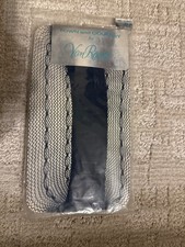 Van Raalte tracery navy fishnet Textured stockings size 10-11 1/2 vintage