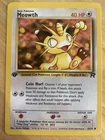 Meowth 62/82 Team Rocket 1st Edition Common Pokemon Card LP