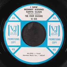 FOUR SEASONS: i saw mommy kissing santa claus VEE-JAY 7" Single 45 RPM