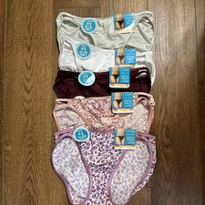 NWT FREE SHIP 5 Size 7 L Vanity Fair Illumination String Bikini Panties 18108