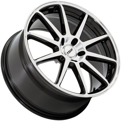 20x9 +20 TSW TW004 Canard 5x112 Gloss Black W/ Machined Face Wheels (Set of 4) - Bild 2 von 3