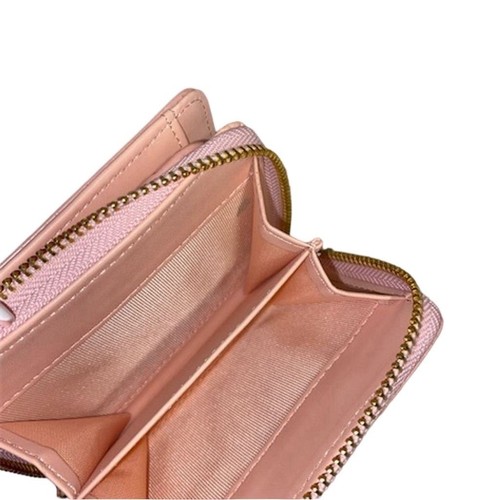 Mini portafoglio Charles & Keith rosa coccodrillo in rilievo con zip - Foto 8 di 19