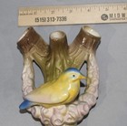 Rare Czech Pottery Bird on Garland Wall Pocket Czechoslovakia Red Dime Mark — photo 4