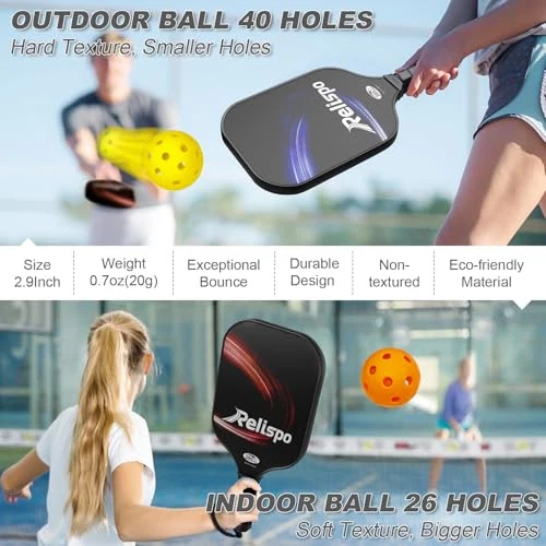 Pickleball Paddles Set of 2/4, USAPA Approved Pickleball Set Fiberglass Pickleball Paddles Set of 2/4, USAPA Approved Pickleball Set Fiberglass