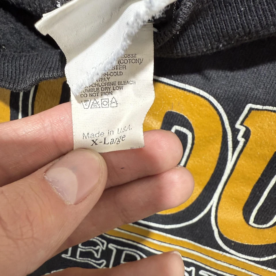 Suéter de Colección Purdue Boilermakers Para Hombres XL Negro NCAA Fútbol Cuello Redondo Años 90 Foto 3 de 4