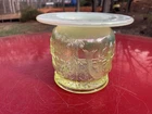 Fenton Vaseline Opalescent Seacoast Spittoon ACGA 2001 Carnival Glass