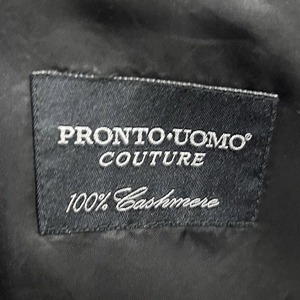 Pronto Uomo Couture 40S Sport Coat 100% Cashmere Black Two Button Fully Lined - Image 3 of 4