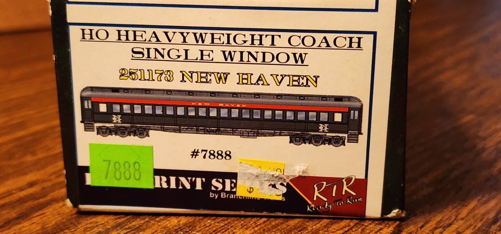 New Haven RR Heavyweight Coach 7888 w Kadee Metel Wheels Branchline Built HO