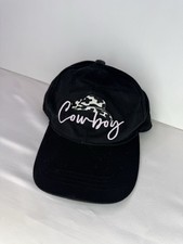 Black Cowboy Embroidered Leopard Print Cowboy Hat Adjustable Baseball Cap Used