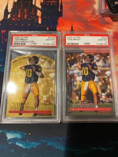 2000 Ultra & Ultra Gold Medallion Tom Brady PSA 10 Rookie Cards