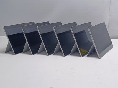 Lot of 6 damaged Microsoft Surface RT 1572 Tablets for parts/ repair