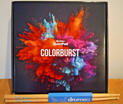 Drumeo Quiet Practice Pad Color Burst Bright Pink New In Box With New Drumsticks