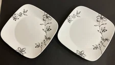 Corelle Favourite Fleur Dinner Plate Square Replacement Lot of 2 Corning
