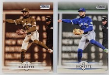 2025 Topps Stadium Club - Bo Bichette #124 - 2 Card Lot - Sepia Insert + Base