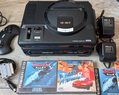 Sega Mega CD 1  Konsole - PAL + Mega Drive 1 Spielkonsole Spiele