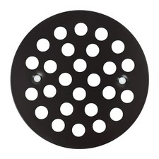 4-1/4 Round Shower Drain Cover,Screw-in 4-1/4 inch, Black