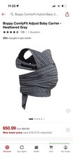 The Boppy ComfyFit Adjust Hybrid Baby Carrier Heathered Gray