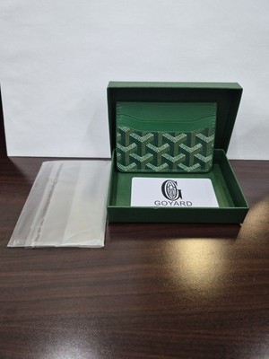 Goyard Green Goyardine Leather Goyardine Saint Pierre Card Holder Mint Condition