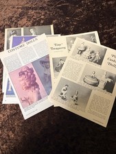 6p Research History Articles Pin Cushion Half Dolls Costume Powder Box