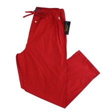 Polo Ralph Lauren Pajama Pants, Men's Sleep Pant, 100 Cotton Red, Medium