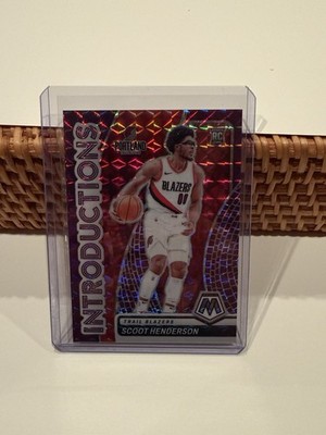 2023-24 Mosaic Scoot Henderson Introductions RC Purple #66/99