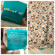 PILLOW FORT GARDEN FLORAL COTTON FLAT SHEET F...
