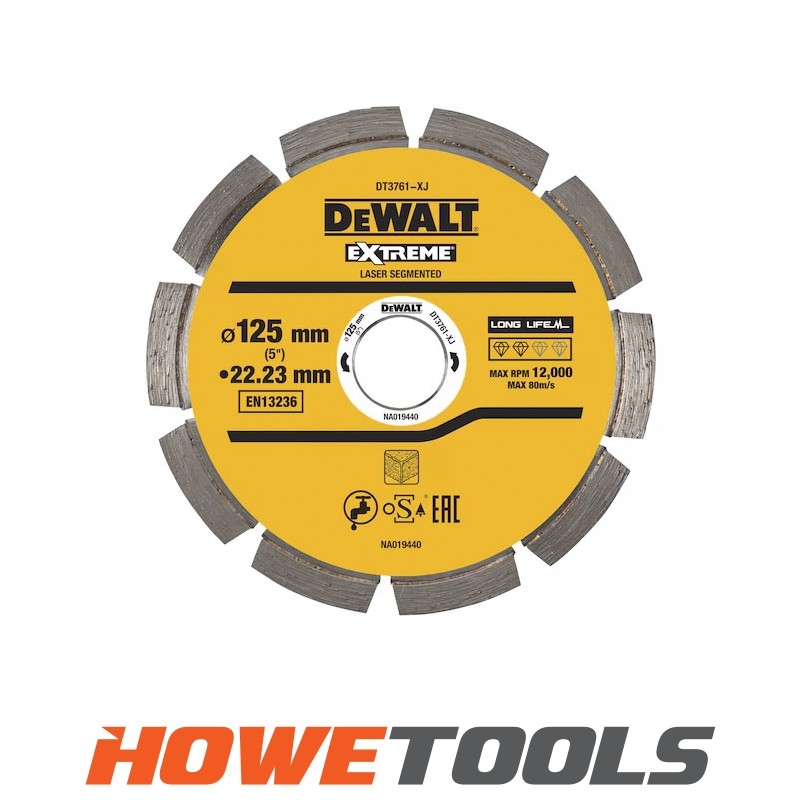 DEWALT DT3761 EXTREME diamond cutting 125mm x 22.23mm x 2mm