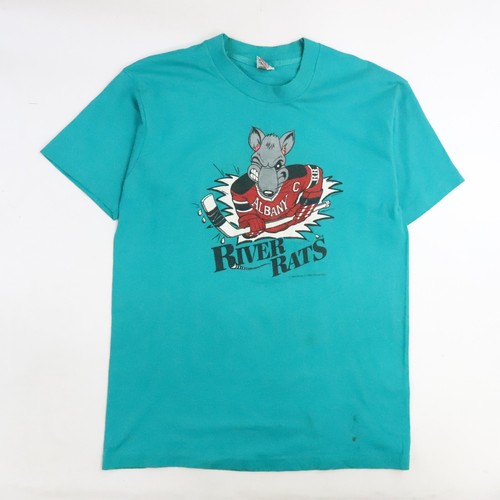 Vintage Albany River Rats Breakthrough T-Shirt Size Large 90s AHL
