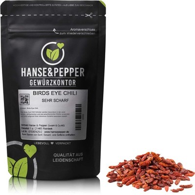 250g Birds Eye Chili Schoten ganz extrem scharf Chilli 1a Qualität - Pro Serie