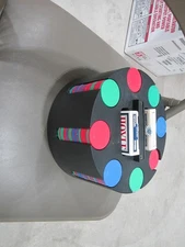Black Plastic Revolving Poker Chip Rack w/ Poker Chips and Cards