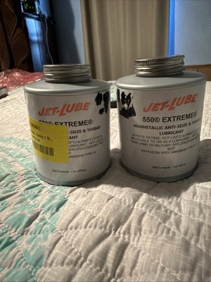 Jet-Lube 550 eXtreme Nonmetallic Anti-Seize Compound, 1 lb, 47104, Two Bottles