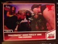 2013 Topps Best of WWE #29 Trish Stratus Shows Triple H Yoga RED Mint
