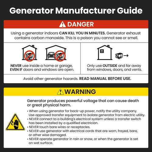 4000/3200 Watt Recoil Start Inverter Generators Portable Quiet 58dB in ECO Mode - Picture 4 of 10