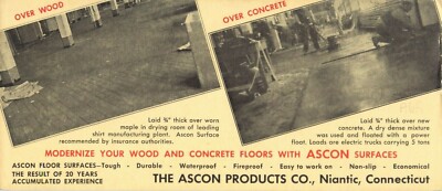Blotter, The Ascon Products Company, Floor Surfaces, Niantic, Connecticut CT