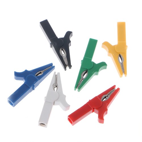 6 Pcs 55mm Crocodile Alligator Clip For 4mm Male Banana Plug Connector Metal - Picture 3 of 8