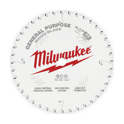 Milwaukee 8-1/2'' x 40T General Purpose Circular Saw Blade 48-40-0824 Carbide