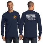 NFD Nashville Fire Department Fighter Protect Medical Rescue Long Sleeve T-shirt