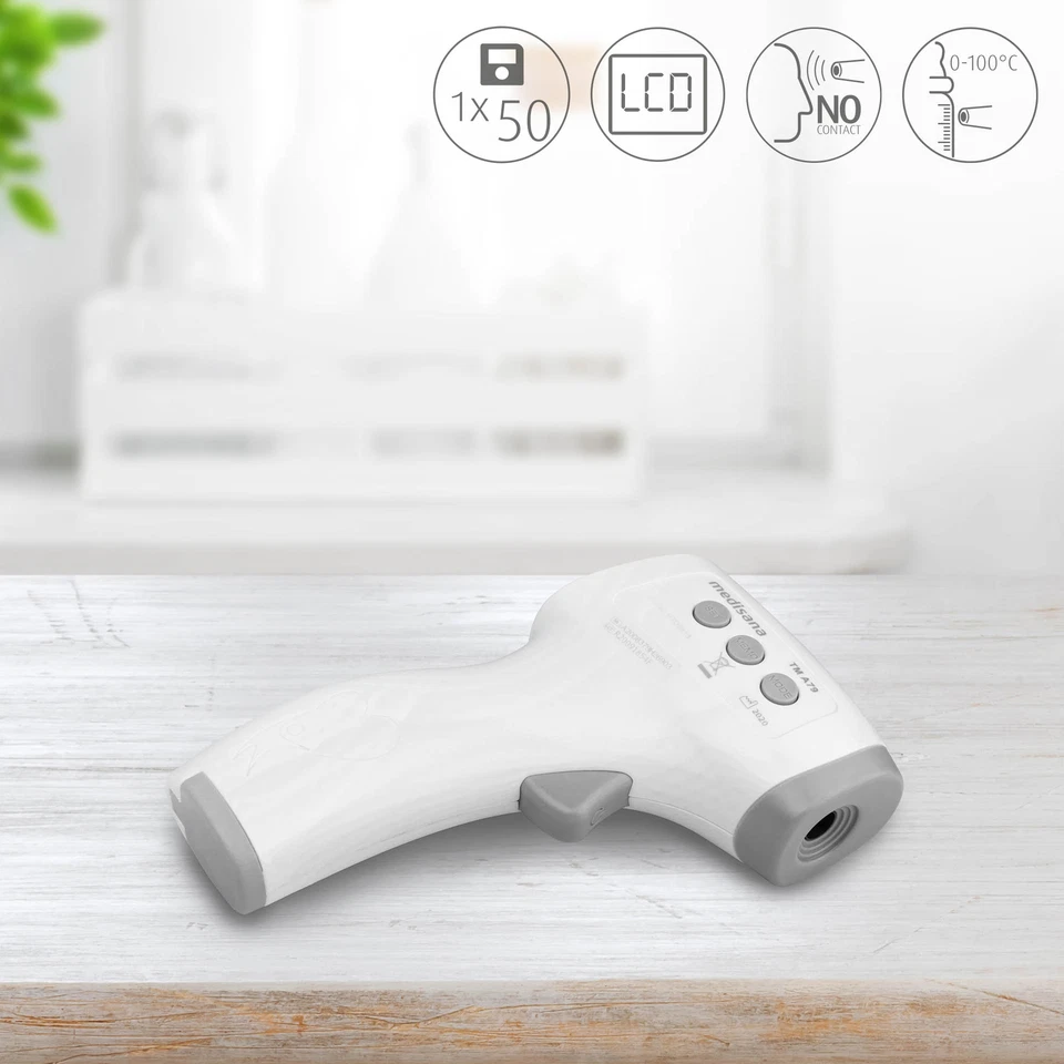 medisana TM A79 Infrarot-Fieberthermometer Stirnthermometer kontaktlos bis 100°C - Bild 4 von 4