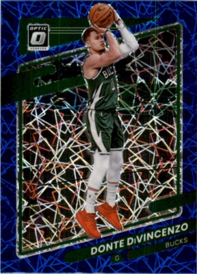2021-22 Donruss Optic Blue Velocity Prizm Donte DiVincenzo Milwaukee Bucks #90