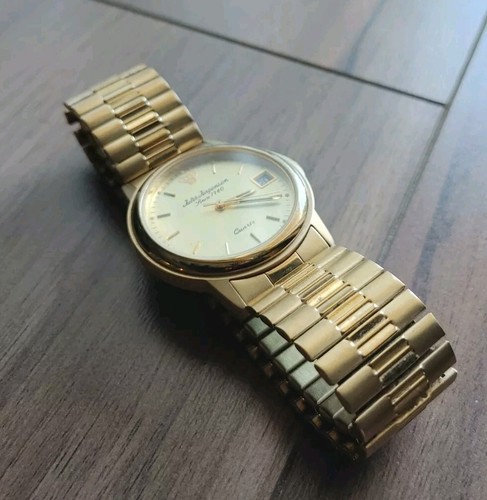 90's Men's Jules Jurgensen-Champagne Dial-Date-Runs Great-EUC - Picture 4 of 10