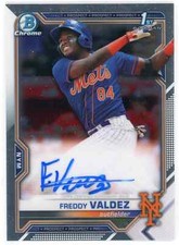 2021 Bowman Chrome Freddy Valdez 1st Bowman Chrome Base Autograph !!!