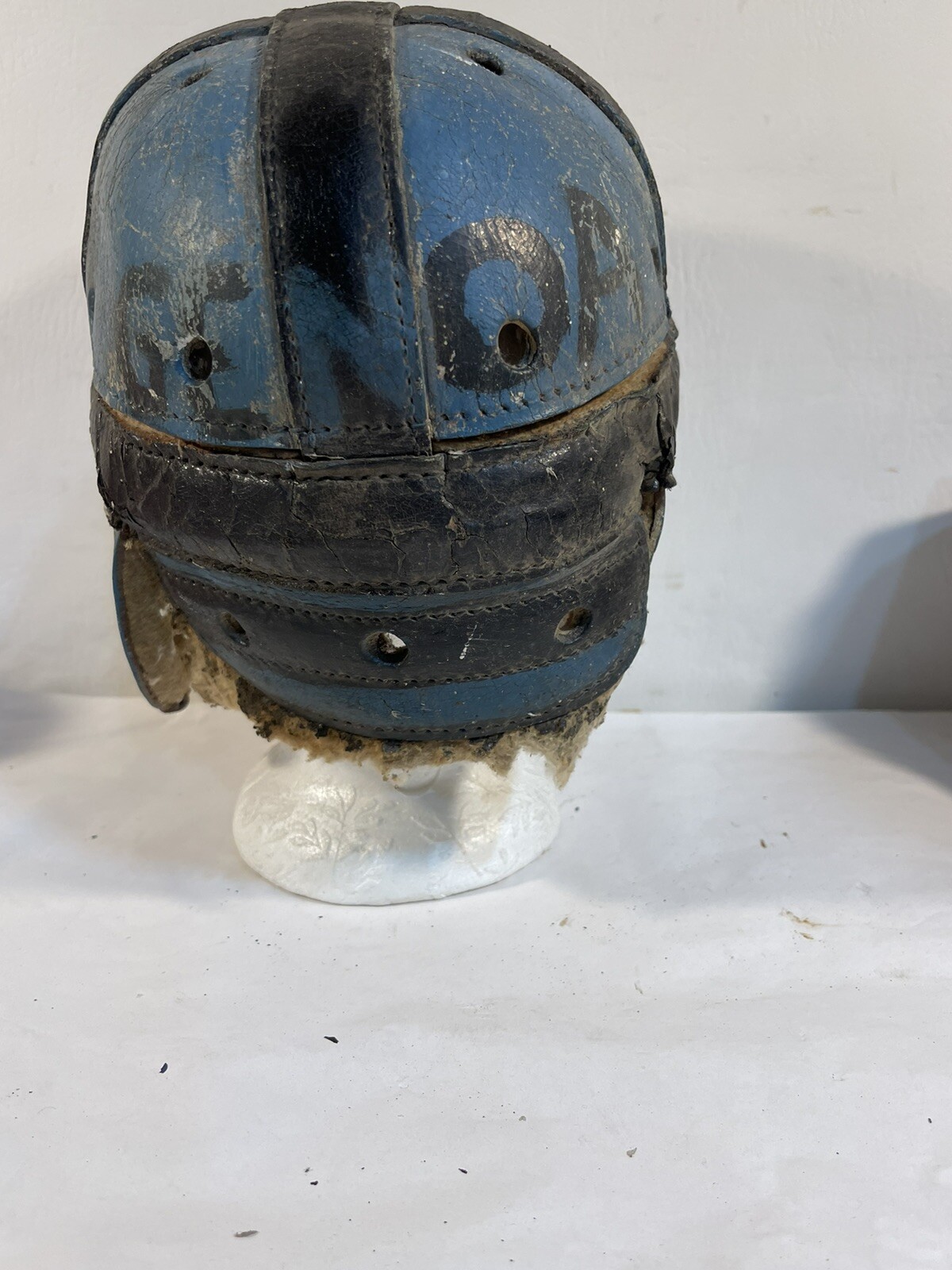 Antique Leather Dogear Football Helmet A.J. Reach GENOA eBay