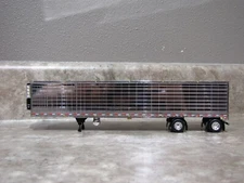 DCP 1/64 Black Chrome 53' Utility Refrigerated Spread Axle Trailer Farm Toy
