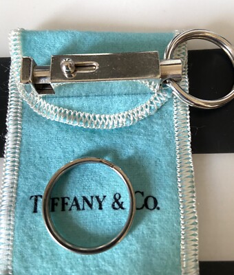 Tiffany & Co. Double Valet Key Ring STERLING Silver .925 KEY CHAIN